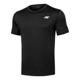 Tricou sportiv de antrenament pentru bărbați Skechers Sport, cu mâneci scurte, negru