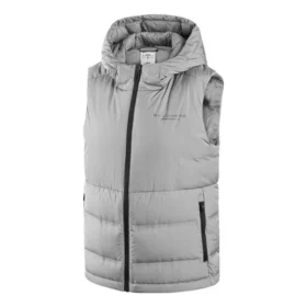 Vestă casual cu glugă din puf „Grey”