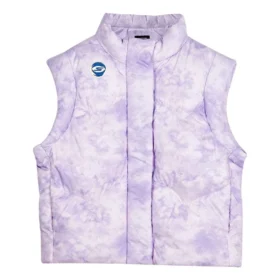 Vestă casual din puf „Violet Alb”