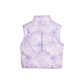 Vestă casual din puf „Violet Alb”