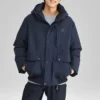 Waterproof jachetă cu glugă din puf din seria Lifestyle „Negru”