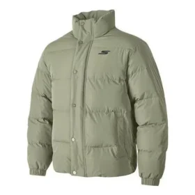 Waterproof jachetă cu imprimeu cu litere „Olive Green”